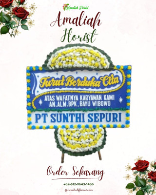 Papan Bunga Duka di Permata Kecubung